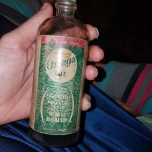 Omega oil, vintage bottle